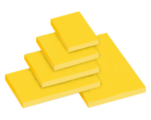 Piezmju lmlapias, 38*51mm, dzeltenas, 100 lapias, Post-it